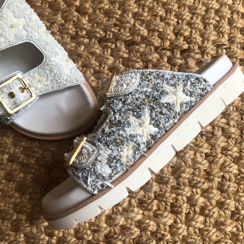 New: House of Harlow Double Strap Embellished Sandal. Size 8 - Picture 5 of 11